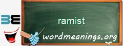 WordMeaning blackboard for ramist